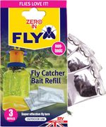 Zero In Fly Catcher Fly Bait Refill Sachets for Fly Max Fly Catcher - Non-Hazar
