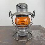 VTG AdLake Kero 1-64 R.R. Lantern w/ Amber Globe - Adams & Westlake Co.