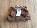 M&S Baby Teddy Fleece Hat Mittens Set 12-18 Months Mink Brown Bear Ears BNWT