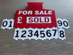 10 Red For Sale Sign Board, Car Price/Pricing Sun Visor Vehicle/Auto Price Kit