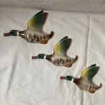 Keele Street Pottery Flying Duck Trio Vintage 1950s Kitch Retro Wall Art