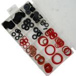 141pc Assorted O Ring Set Rubber Fibre Seals Tap Sink Washers Plumbing Air Gas