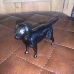 Vintage Beswick Black Lab Labrador Dog Ceramic Figurine Made In England gloss 