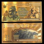 Zimbabwe One Yottalilion Dollars Gold Foil Banknote 100 Trillion Series