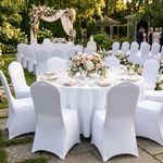 100PCs Chair Covers Dining Room Spandex Stretch Slip Seat Cover Wedding Party UK
