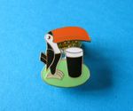 Guinness Toucan With Pint Pin badge. VGC. Unused. Enamel.
