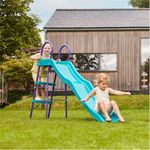 6ft Haumea Slide Teal Purple Kids Outdoor Garden Play Equipment Fun Toy