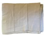 Antique French Linen Huge Sheet with Double ladder trim