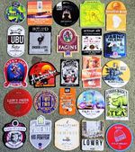 JOB LOT OF TWENTY FIVE REAL ALE BEER PUMP CLIP BADGES - FREE POST
