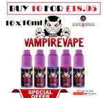 Vampire Vape E Liquid | 10 x 10ml Vape Juice Heisenberg Pinkman Blackjack E Cig