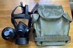 French Military ARF-21 ANP-VP F1 Gas Mask Respirator Size 4 2x NBC Filter & Bag