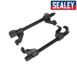 Sealey Coil Spring Compressor 2pk - Carbon Steel - Max Opening 244mm - 1/2 Sq Dr