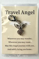 Travel angel charm/keyring/pocket trinket- good gift for loved ones 