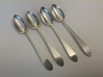 Lovely Irish Georgian Set of 4 Solid Silver Spoons by Law & Bayly Dublin c.1795