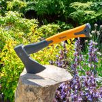 Steel Hand Axe Hatchet Fibreglass Handle Log Split Fire Wood Chop Camping 600g