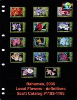 $61.25 Scott Value - 2006 BAHAMAS Flowers definitives Caribbean CV MNH NH UMM