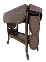 Antique Tea Trolley Table Drop Leaf with Cake Stands Serving Cart
