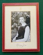 Antique Royal Presentation Photo Hand Signed by Princess Alexandra Ogilvy 1971