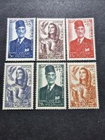 Stamp Tunisia Sidi Lamine Pacha Bey N°420/425 New ** Luxury MNH 1956
