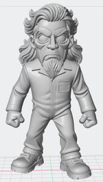 Slipknot Chibi figure - Jim - 3d Printed - 6 inch/16 cm Tall - Unpainted