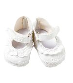 FRILLY LILY BRODERIE ANGLAISE SHOES FOR DOLLS, LOTS OF SIZES !