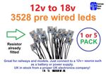 12v 5 pcs Building Interior Lighting for Railway and Models LED panels HO OO N