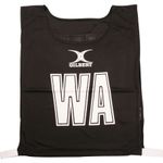 Gilbert Netball Bib Replacement Monochrome Single Bibs - Black - Size: S / M / L