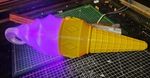 Pair Of Multi Coloured Ice Cream Van Illuminated LED Cones.