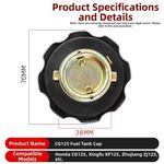 Gas Tank Cap Metal with Lock for For HONDA For CG125 XF125 ZJ125 Motorcycle Fit