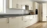 Cream Gloss MDF Replacement Kitchen Doors Drawers-Made 2 Measure-Free Hinge Hole