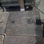 Reclaimed Cast iron Manhole Cover 656mm X 508mm Brickhouse lifting handle lids 