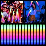 LED Foam Glow Sticks Rainbow Multicolour Light Up Party Concert Festival 15/30pc