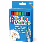 8 Textile Markers Fabric Pens Arts Crafts Design Kids Create Clothes