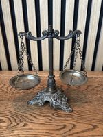 Vintage Tabletop Balance Scale Ornate Solid Brass Finish Apothecary Style