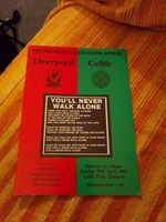 LIVERPOOL V CELTIC PROGRAMME FRIENDLY 30/4/1989 Hillsborough Disaster Appeal (33