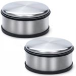 Stainless Steel Door Stopper Heavy Duty Round Rubber Bumper Protector Wedge 1KG