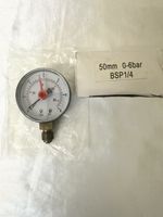 Pressure Gauge 1/4 Bsp 6 Bar.  50mm