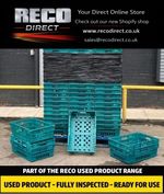 10 X USED BALE ARM CRATE / STACKING CRATE 600 x 400 x 200mm STORAGE BOX 