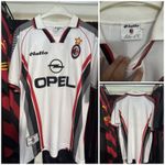 Ac Milan 1997/98 Away Shirt Size Large Original Vintage