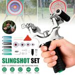 Catapult Handle Sling Shot Outdoor Game Hunt Stainless Steel Flat Rubber Band