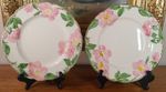 Two Franciscan Desert Rose Breakfast Luncheon 9.5" Plates Made in USA C1947-49