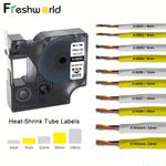 Heat Shrink Tube Wire Cable Label Cartridge For Dymo Rhino 4200 5200 12mm/19mm