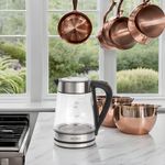 Astro Electra 1.7L Glass Kettle, 2200W Fast Boil, LED, Strix Controller.