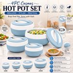 4PC cosmos Hot Pot Set Insulated Food Warmer Thermal Hotpot Serving  Dishes