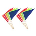 10 Pcs Small Marker Flags Garden Outdoor Ground Marking for Lawn