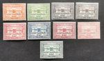 TRANS-JORDAN 1947 First National  Parliament Building, 9 STAMPS MINT HINGED