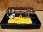 PAIR VINTAGE KNOBLOCH SHOOTING GLASSES-WEST GERMAN-ORIG BOX-GOOD CLEAN CONDITION
