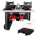 Excel Bench Top Router Table 240V With 35 Piece 1/4" Router Cutter Bit Set