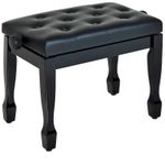 HOMCOM Faux Leather Piano Stool Height Adjustable Seat Keyboard Bench Black