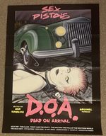 Sex Pistols DOA ORIG Rare German 1980 Promo Film Poster +COA Punk The Clash PIL